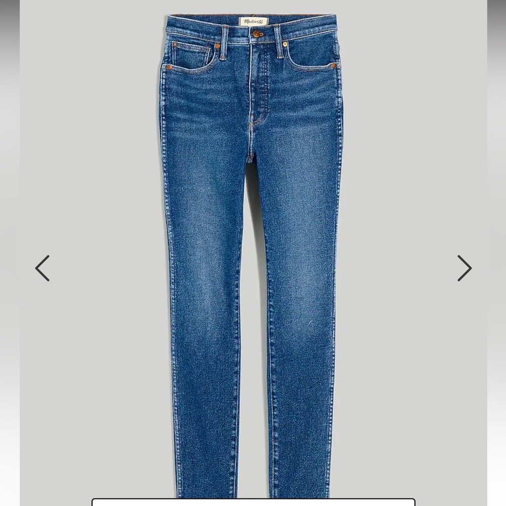 10” High Rise Skinny crop blue jeans